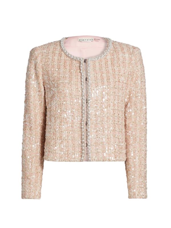 alice + olivia sequin jacket