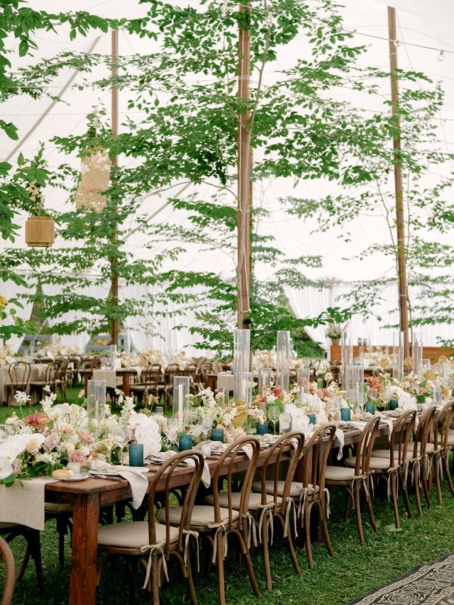 outdoor reception at new york wedding