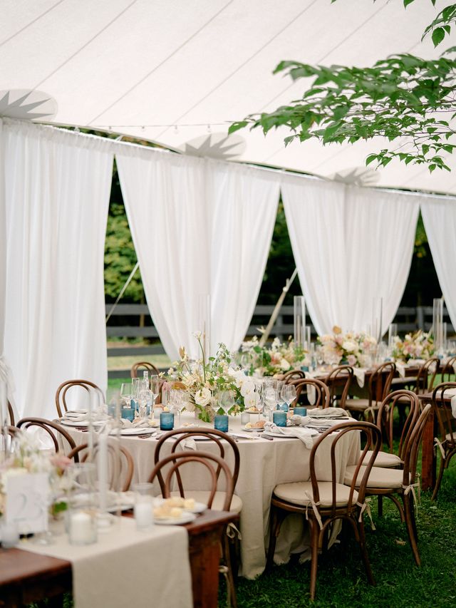 classic white draping - new york wedding planner