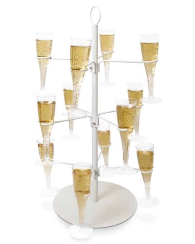 champagne glass display