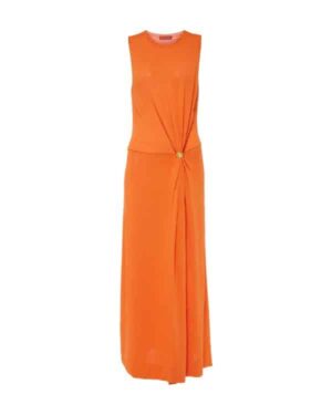 resort orange midi dress