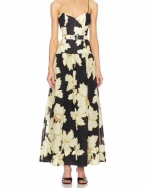 black floral wedding guest dresses