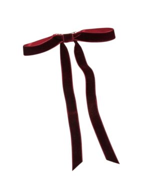 red velvet hair bow