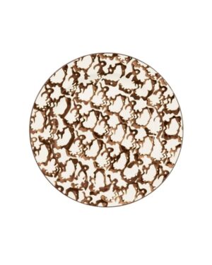 brown dessert plate