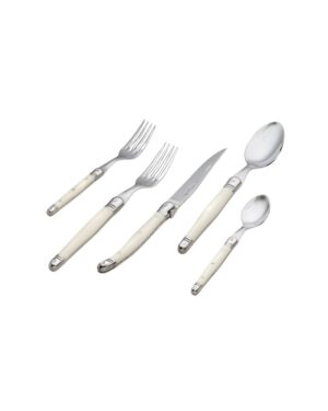 white handle silverware