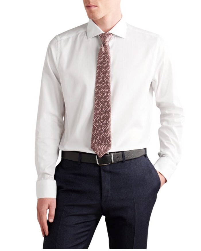 CANALI Slim-Fit Cutaway-Collar Cotton-Twill Shirt