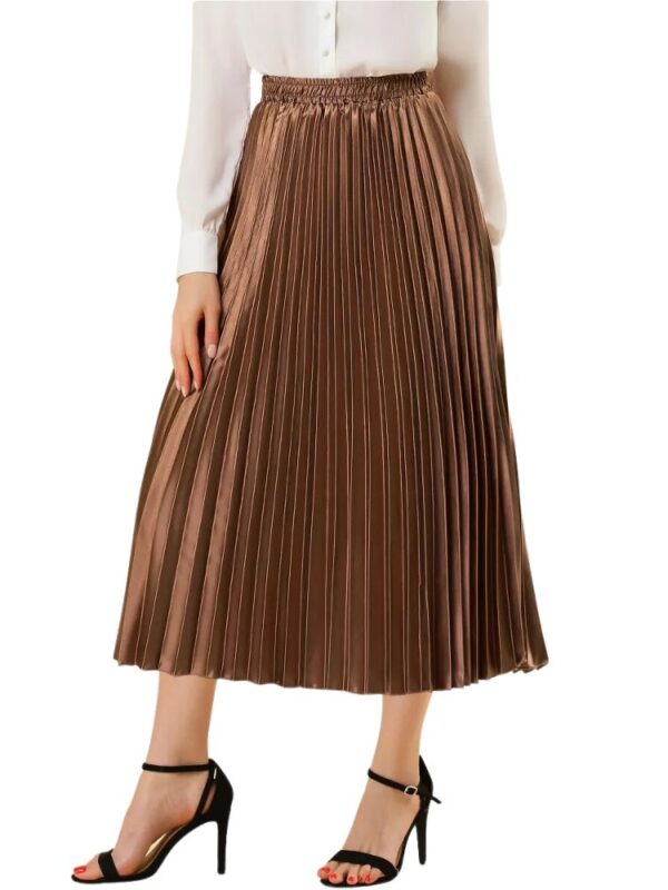 brown pleated skirt for thanksgiving
