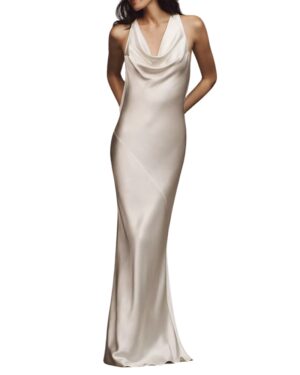silk bridal gown