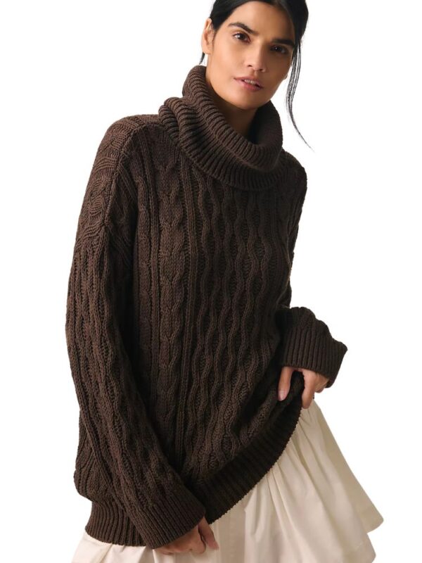 chunky brown sweater