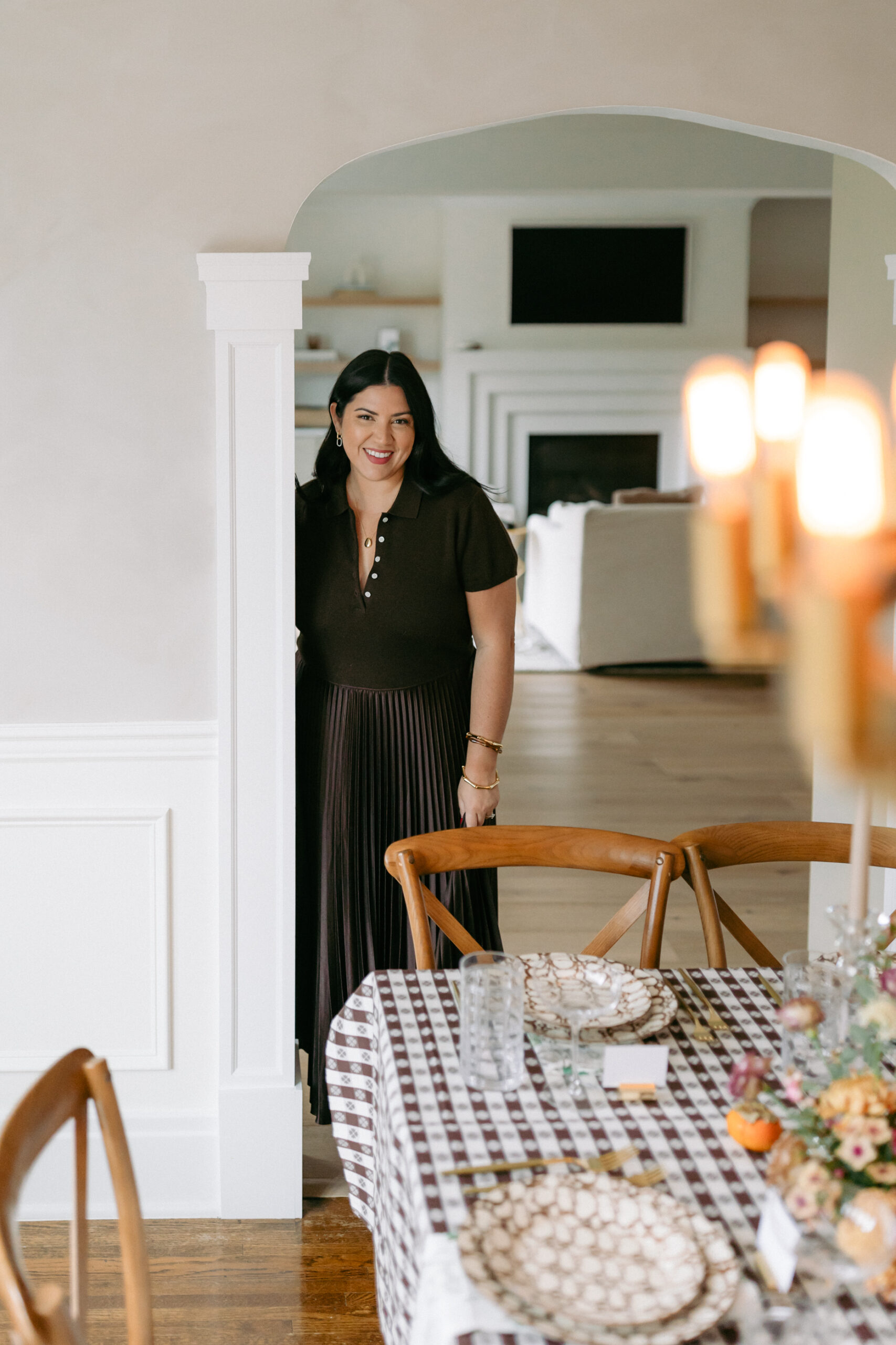 Karina's Thanksgiving outfits and friendsgiving 2024 table decor