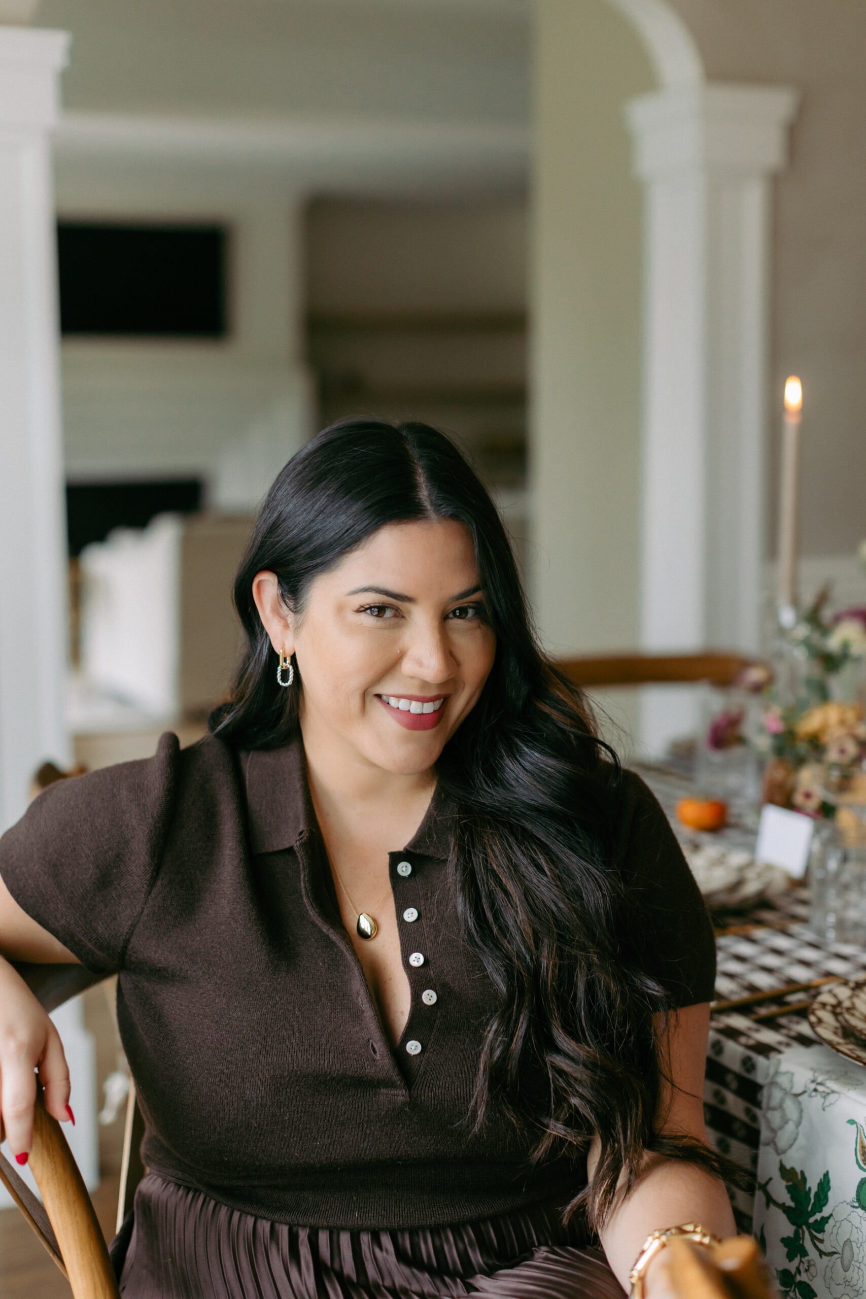 Karina's Thanksgiving outfits and friendsgiving 2024 table decor