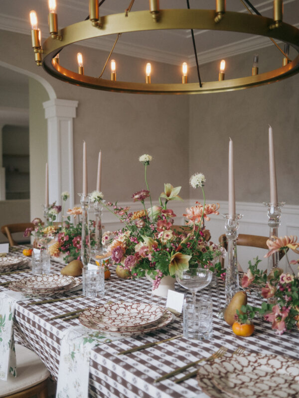 Tory Burch place settings for Thanksgiving