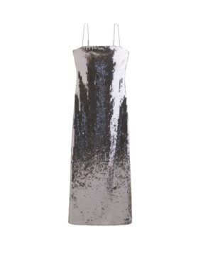 sequin silver holiday dress