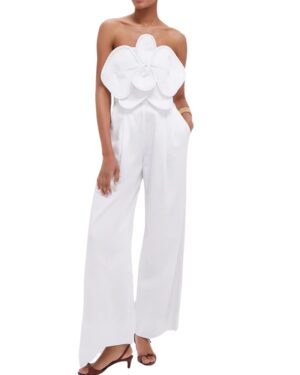 Andres Otalora Off White A Flor de Piel Jumpsuit