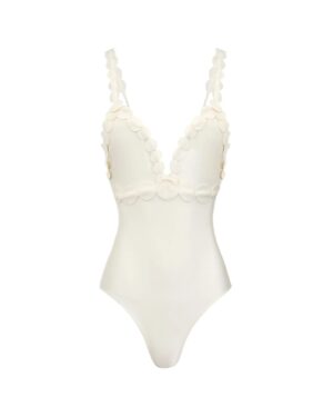 white honeymoon swimsuit one piece