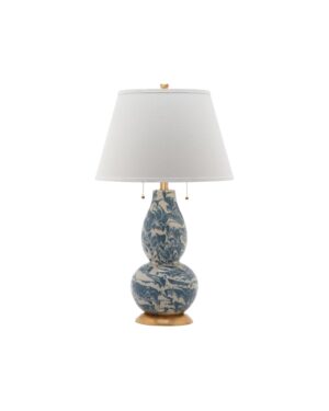 blue swirl table lamp