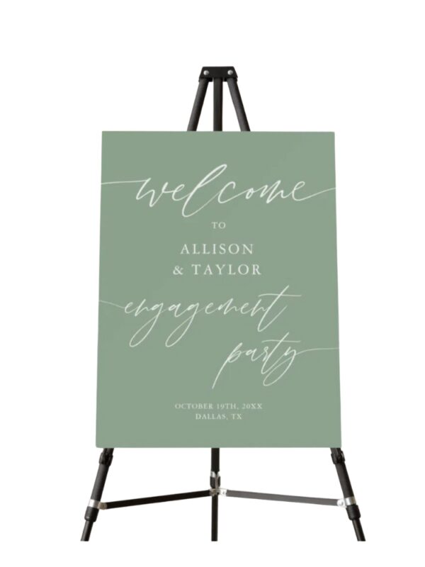engagement party welcome sign
