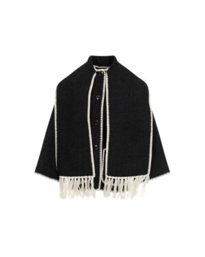 wool coat with scarf