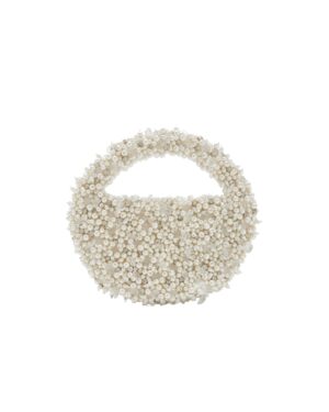 white beaded bag