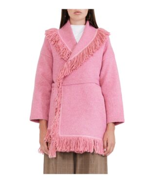 eddy fringe pink coat