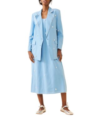 eddy blue dress and blazer