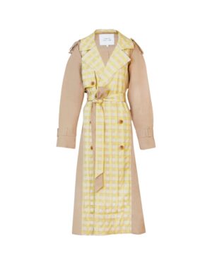 yellow trench coat