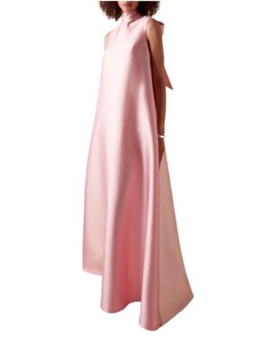 pink satin gown