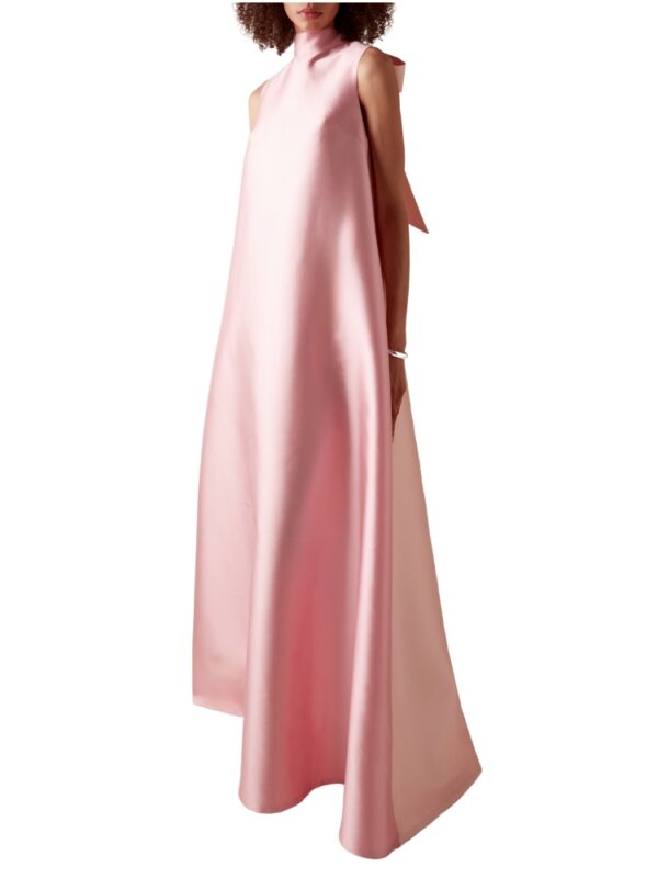 pink satin gown