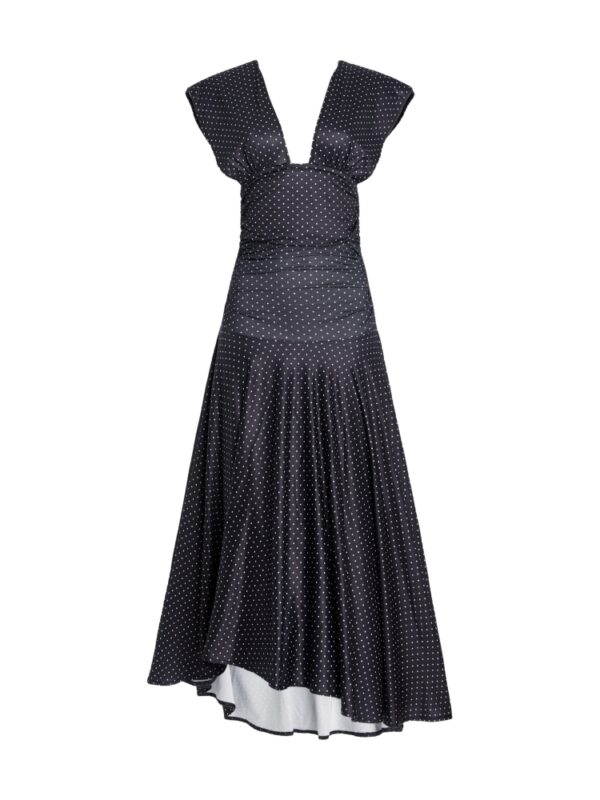 black polka dot dress