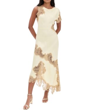 cream and lace dress