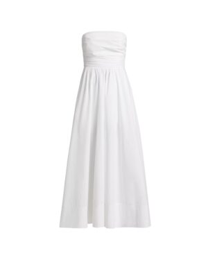 white strapless dress