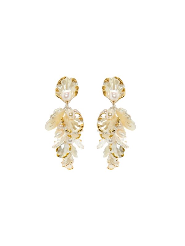 Mother of Pearl Flower Earrings